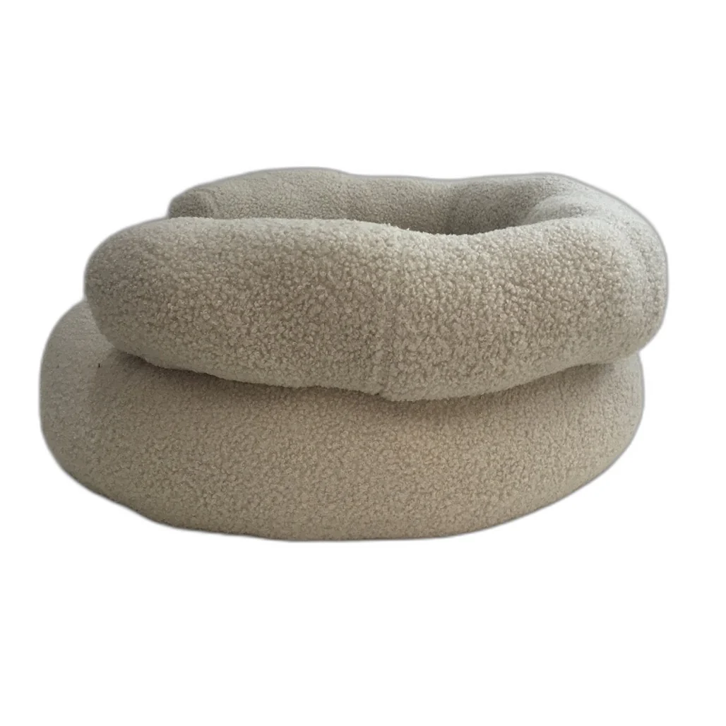 Petplay Beige Pet Sofa Soft Cozy Fluffy Dog & Cat Chair 60 x 58 x 29cm NEW - Image 4