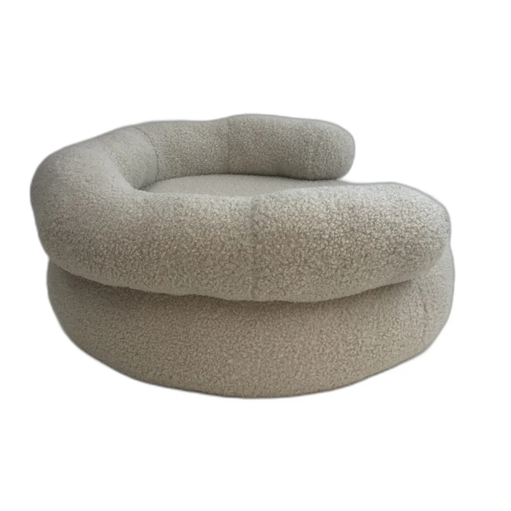 Petplay Beige Pet Sofa Soft Cozy Fluffy Dog & Cat Chair 60 x 58 x 29cm NEW - Image 5