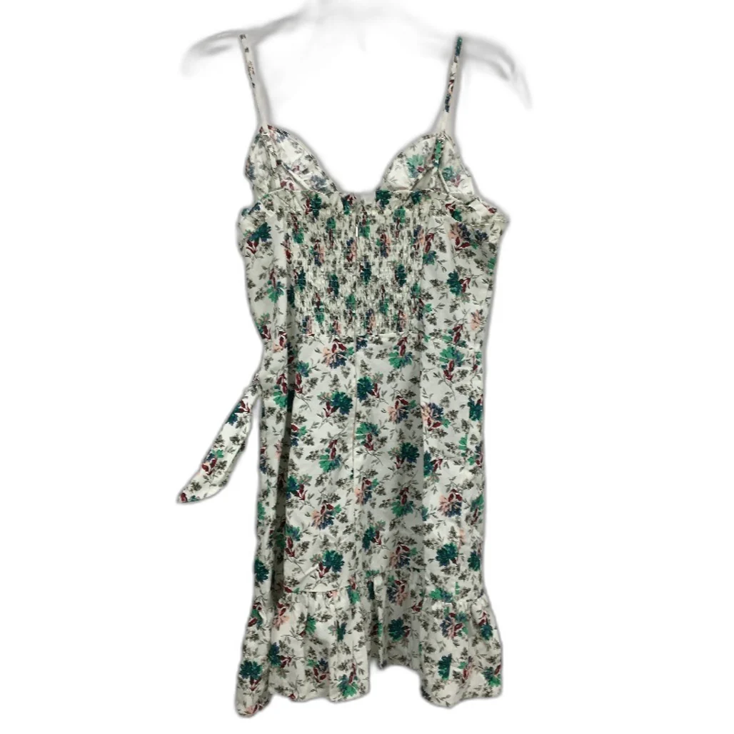 Rebecca Taylor Floral Tie Waist Zip-Back Ruffled Mini Dress Ladies Size AU 6 - Image 2