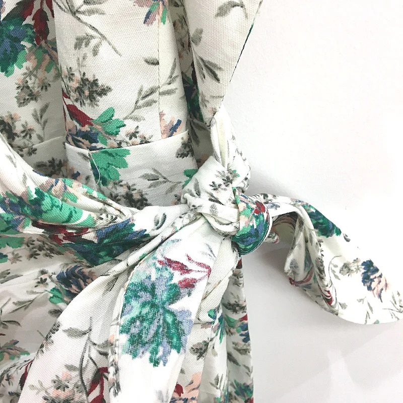 Rebecca Taylor Floral Tie Waist Zip-Back Ruffled Mini Dress Ladies Size AU 6 - Image 5