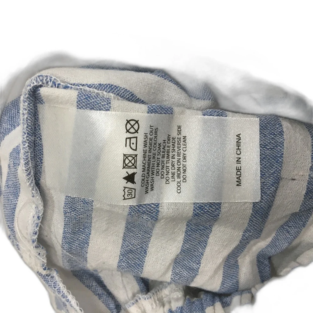 E-Lady Blue & White Tie Back Lightweight Pocketed Mini Jumpsuit Ladies Size AU 6 - Image 4