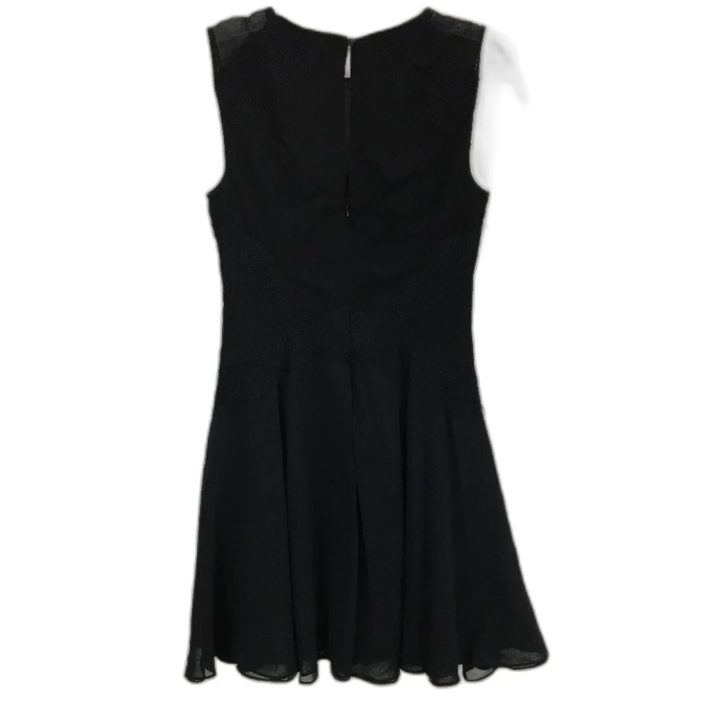 Forever New Black High-Neck Lace Details A-Line Mini Dress Ladies Size AU 8 - Image 2