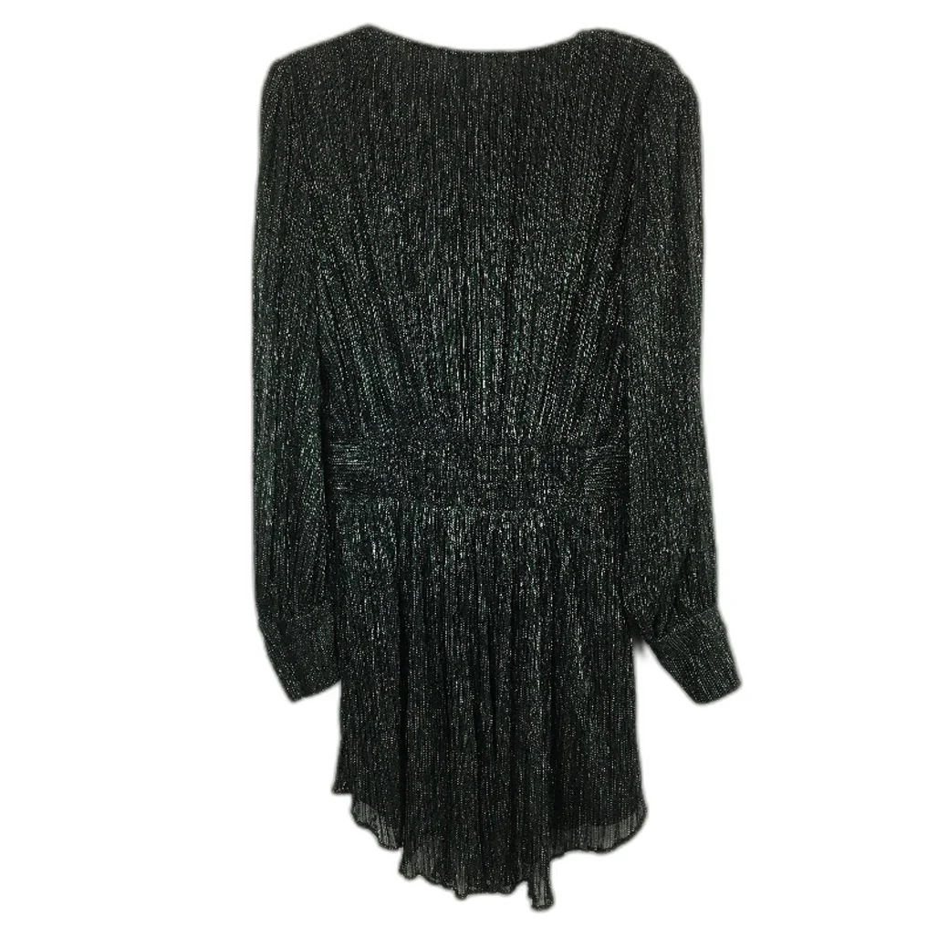 Forever New Black & Green Patterned Sparkly Long Sleeve Dress Ladies Size L NEW - Image 2