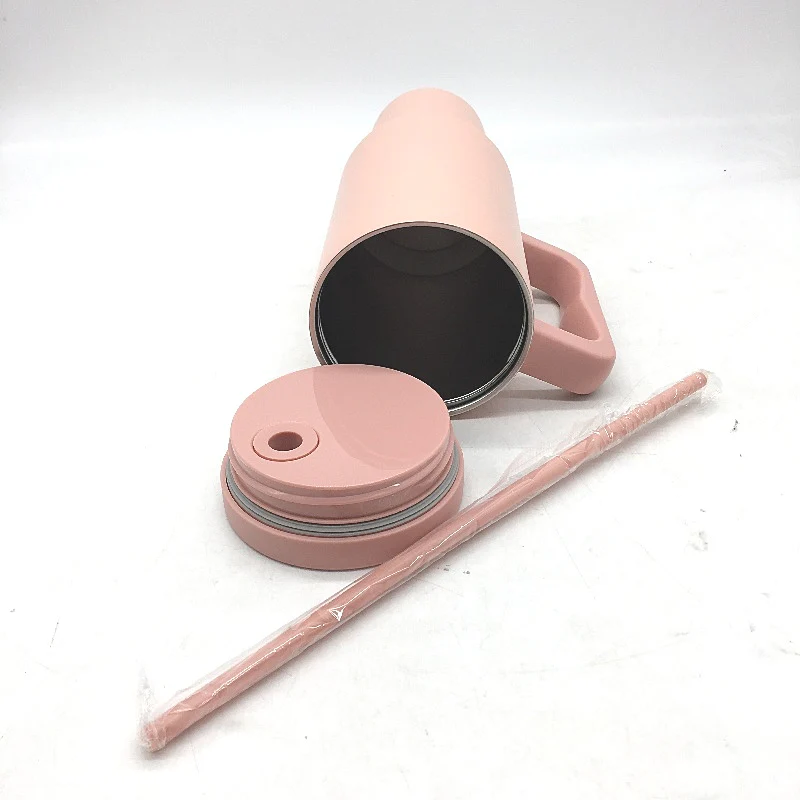 Hydrax 1180ml Stainless Steel Pink Tumbler With Straw Daily Life Essential NEW - Image 3