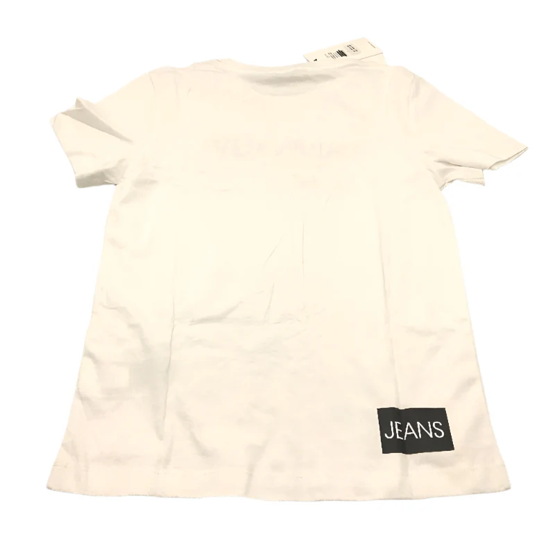 Calvin Klein Jeans Institutional Basic White Crew T-Shirt Boys Size AU 8 NEW - Image 2