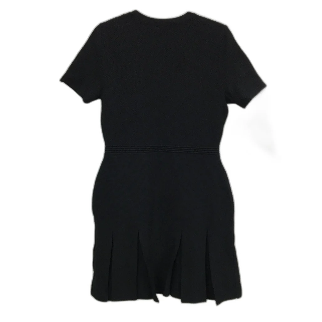 Portmans Liz Box Pleat Milano Knit Black Mini Dress Ladies Size Medium NEW - Image 2