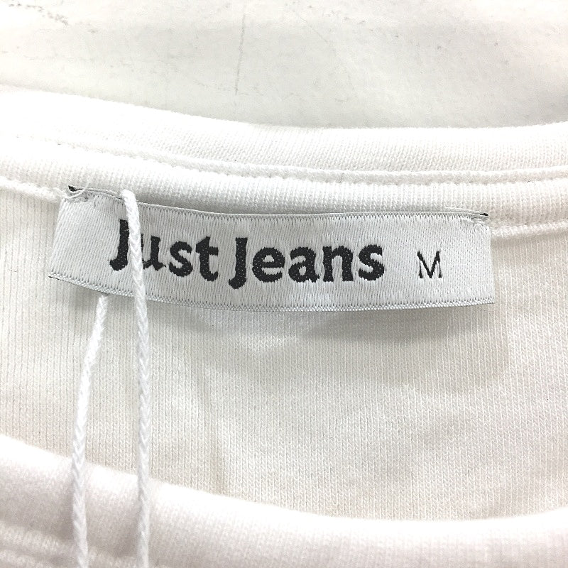 Just Jeans Farah Pocket White Crew Neck Cotton Tee Ladies Size Medium NEW - Image 3