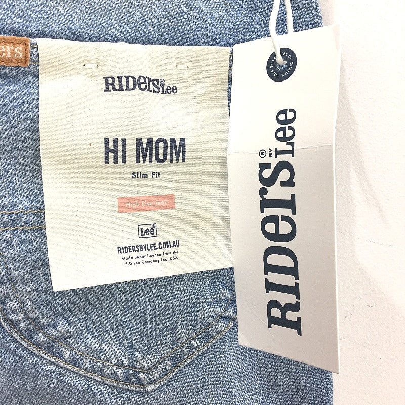 Riders by Lee Hi Moms High Rise Straight Slim Indigo Jeans Ladies Size R9 NEW - Image 3