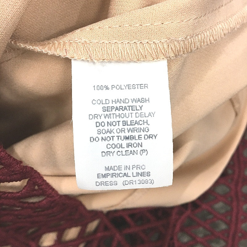 Pilgrim Burgundy Lined Hollow Mini Cami Cocktail Dress Womens Size 6 NEW - Image 5