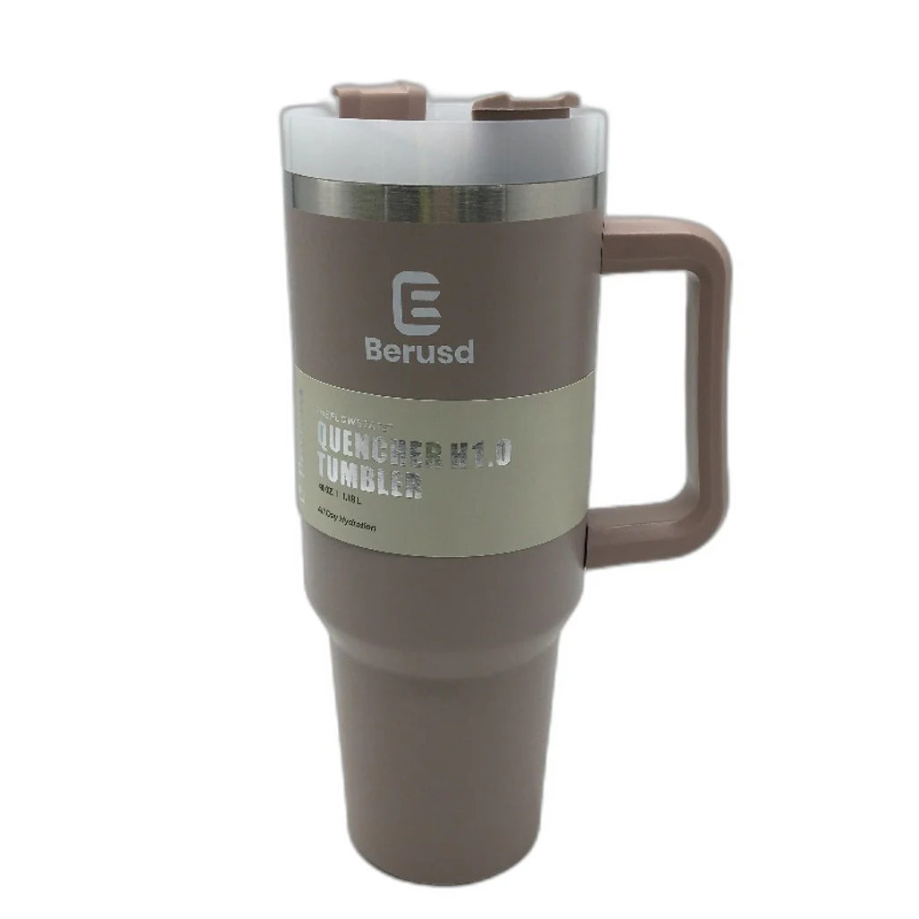 Berusd Frosty Pink The Quencher H1.0 Flowstate Insulated Straw Tumbler 1.18L NEW