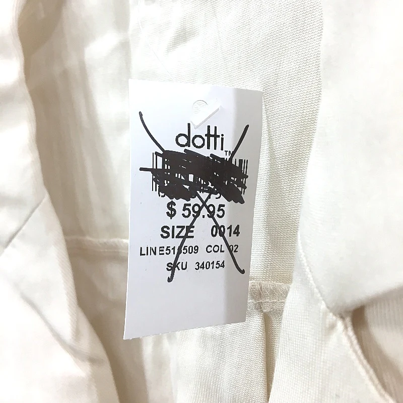 Dotti Holly Tie Front Cream Open Shirt Shortsleeve Top Ladies Size AU 14 NEW - Image 5