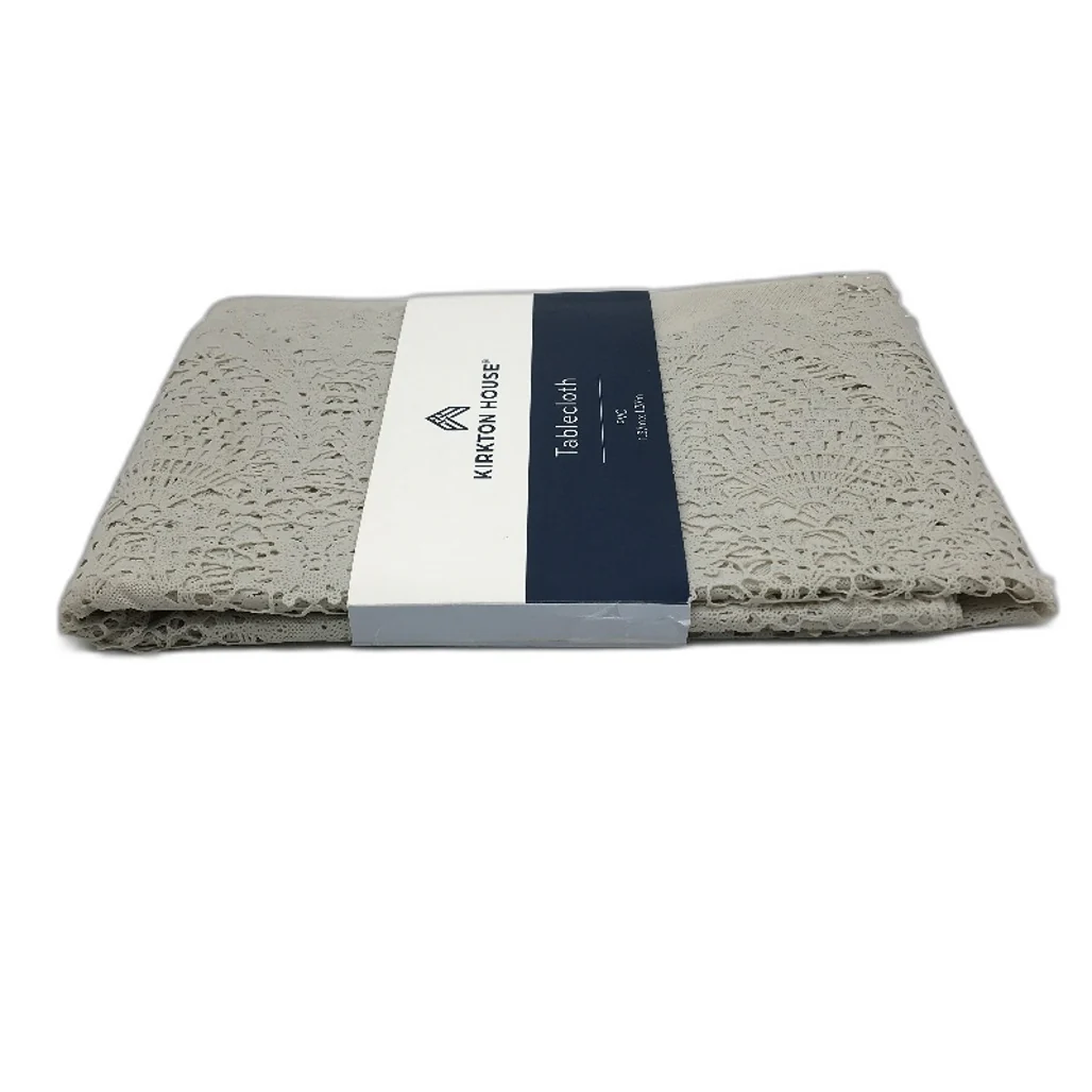 Kirkton House Silver Grey Lacework PVC Tablecloth 137cm x 137cm NEW - Image 3