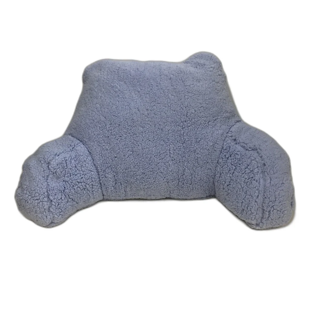 Kirkton House Blue Sherpa Fleece Fabric Cover Soft Fluffy Pillow Snuggle NEW