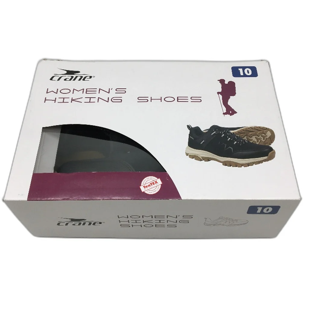 Crane Hiking Low Cut Lace Up Black Sneaker Style Shoes Ladies Size 10 NEW - Image 7
