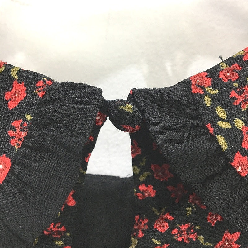 Forever New Black & Red Long Sleeve Floral High Neck Midi Dress Ladies Size AU 8 - Image 3