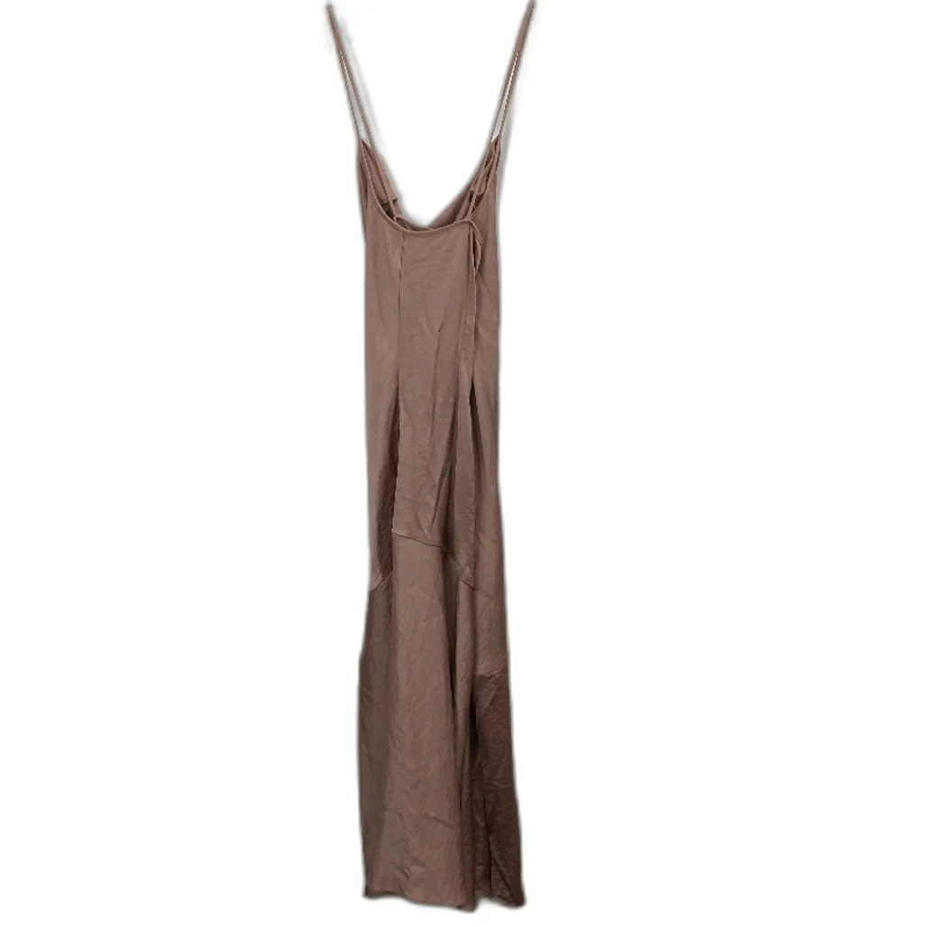 Forever New Rose Gold Crossover Strap Flowy Split Midi Dress Ladies Size 165/88A - Image 2
