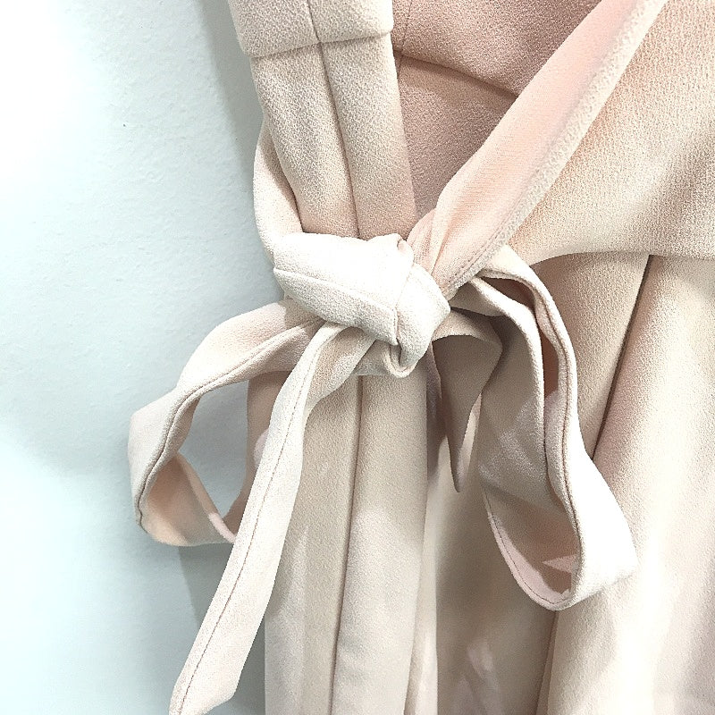 Forever New Pink Wrap Tie Side Straight Leg Jumpsuit Ladies Size AU 8 - Image 3