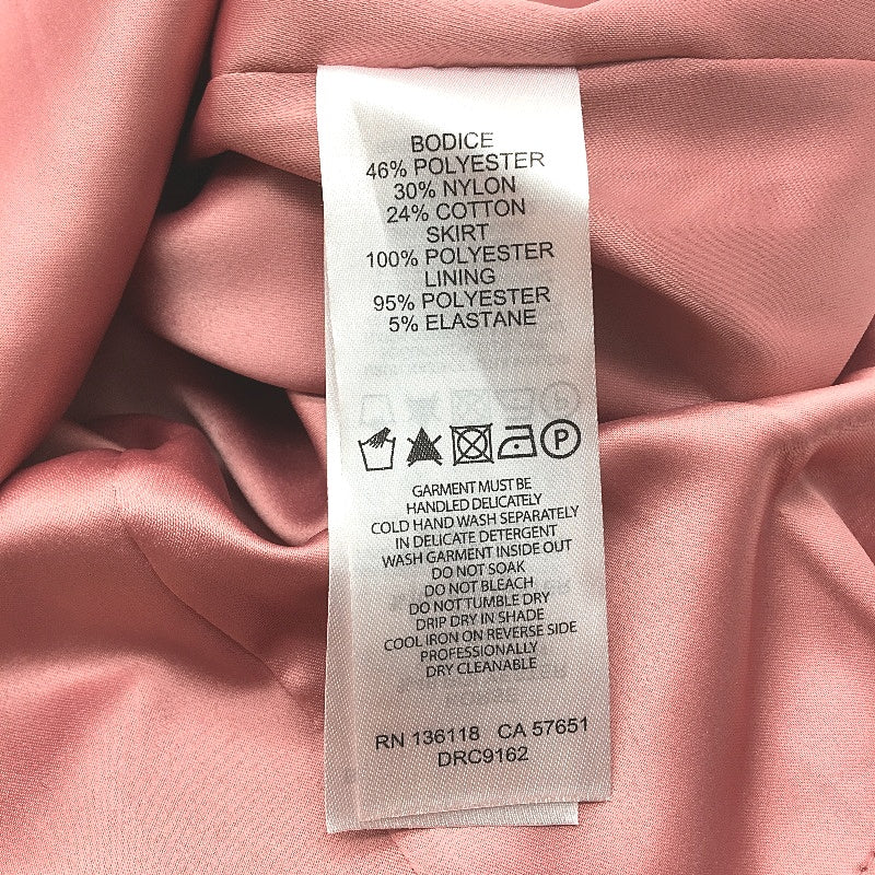 Forever New Ever After Rose Pink Patterned Long Sleeve Midi Dress Ladies Sz AU 4 - Image 6