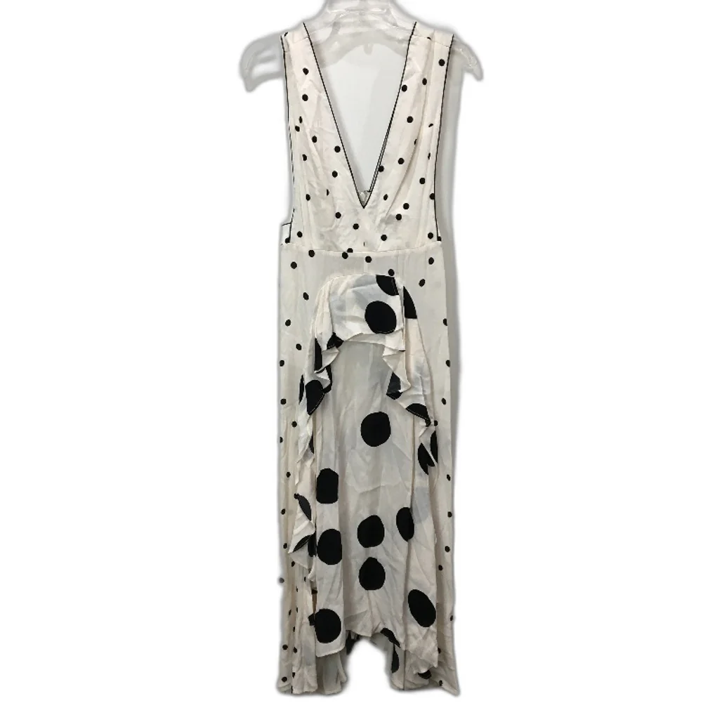 TopShop White Spotty Dotted Pattern Flowy Midi Dress Ladies Size EU 38 / UK 10