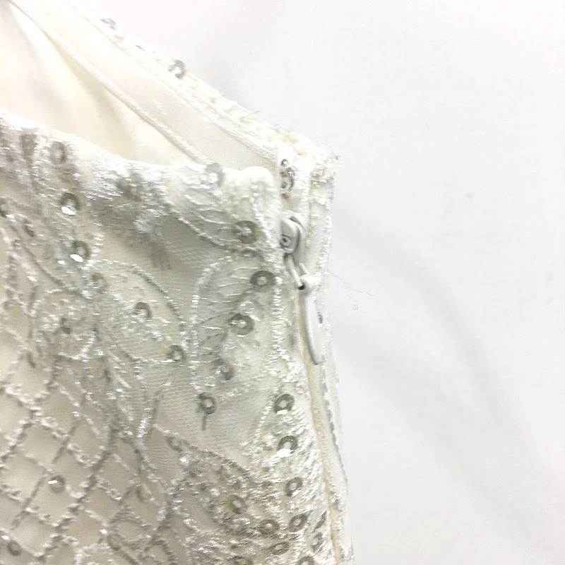 Forever New White One-Shoulder Sequin Short Sleeve Jumpsuit Ladies Size AU 14 - Image 5