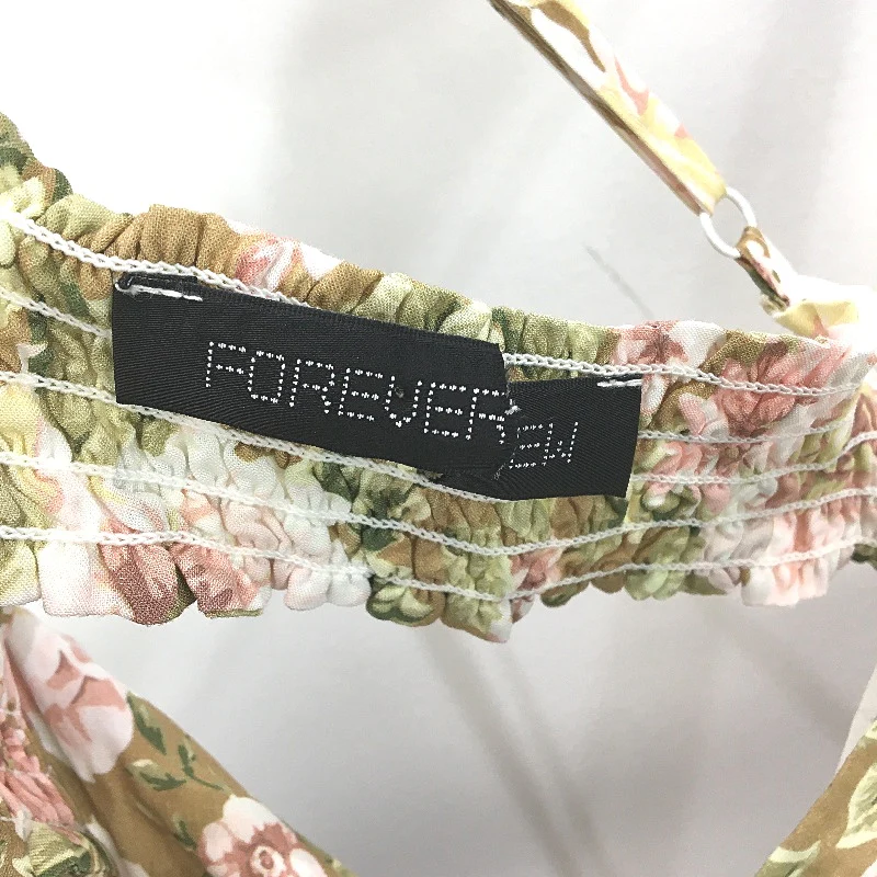 Forever New Green Floral Pattern Cross Back Flowy Midi Dress Ladies Size AU 8 - Image 5