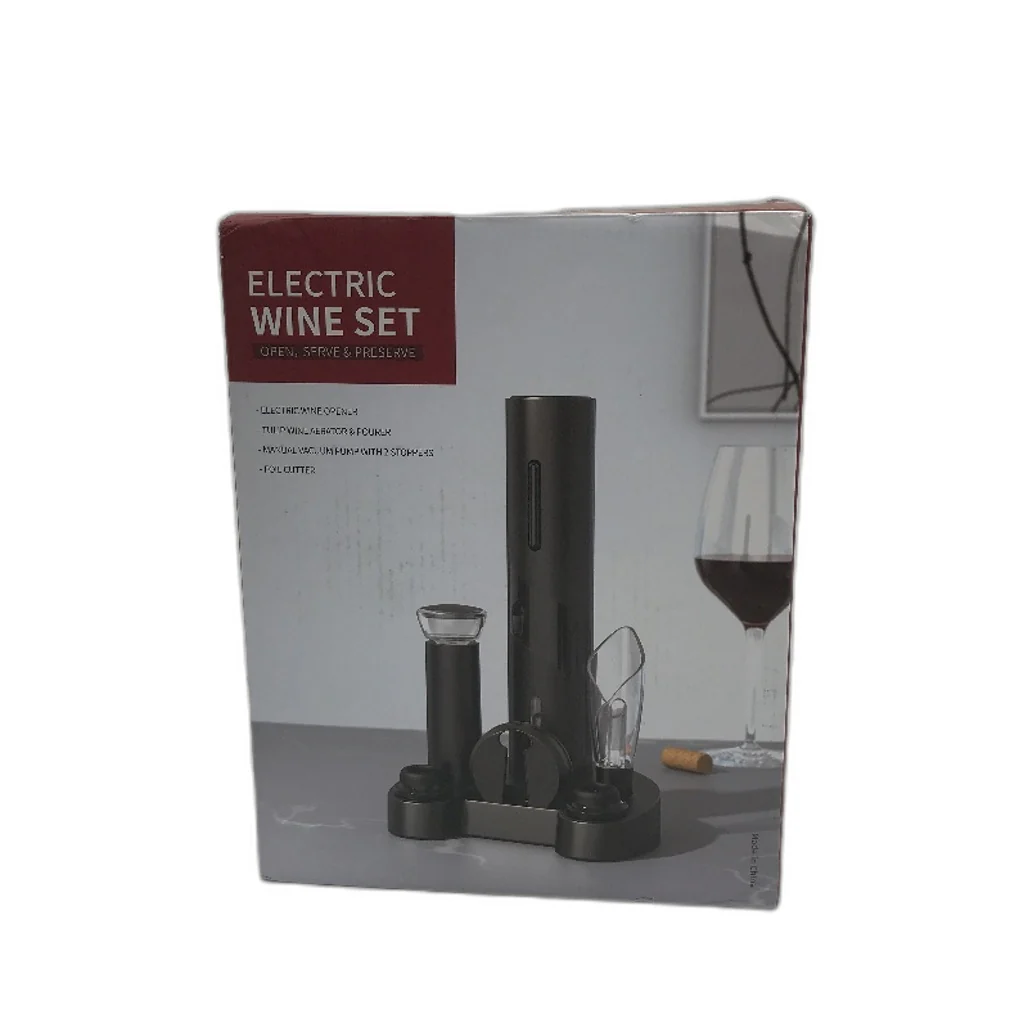 AIKARO Rechargable Electric Automatic Wine Bottle Corkscrew Opener Set With Base - Image 6