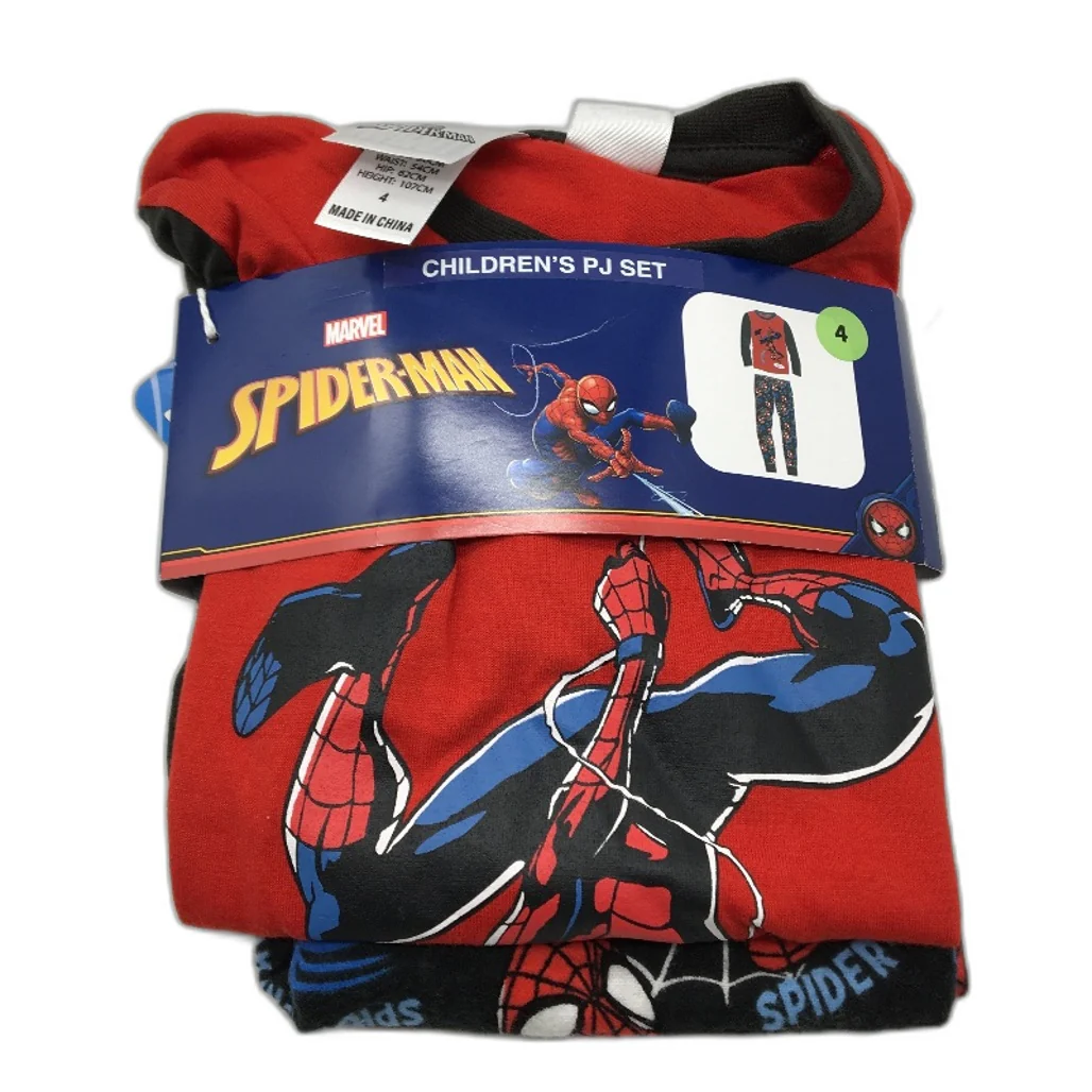 Marvel Spiderman Long Sleeve PJ Set & Stationary Backpack Set Kids Size 4 NEW - Image 2