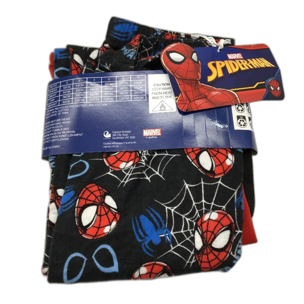 Marvel Spiderman Long Sleeve PJ Set & Stationary Backpack Set Kids Size 4 NEW - Image 4