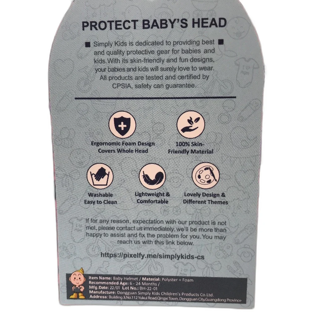 SimplyKids Soft Foam Cushion Baby Infant Headguard Head Protector Helmet 6-24m - Image 5