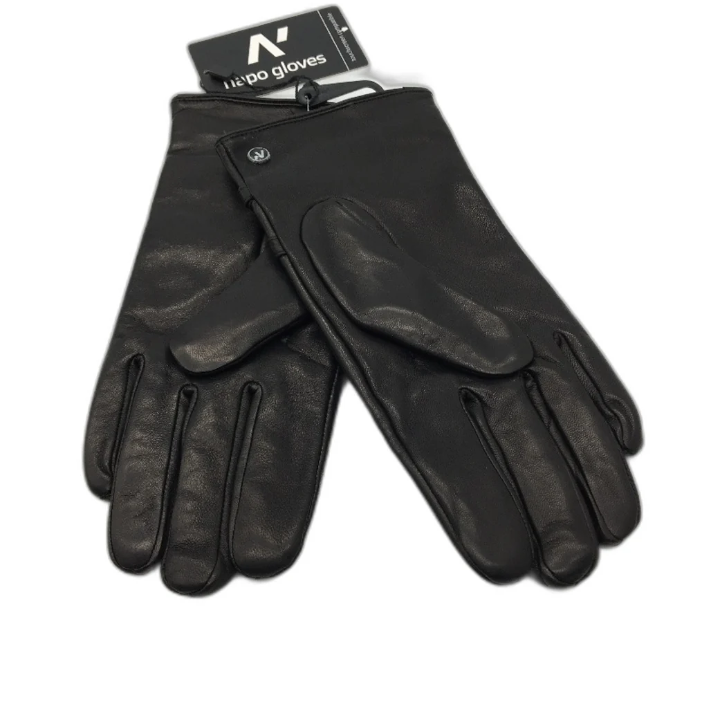 napoSTUD Lamb Skin Leather Lined Touchscreen Gloves With Studs Womens Size L - Image 2