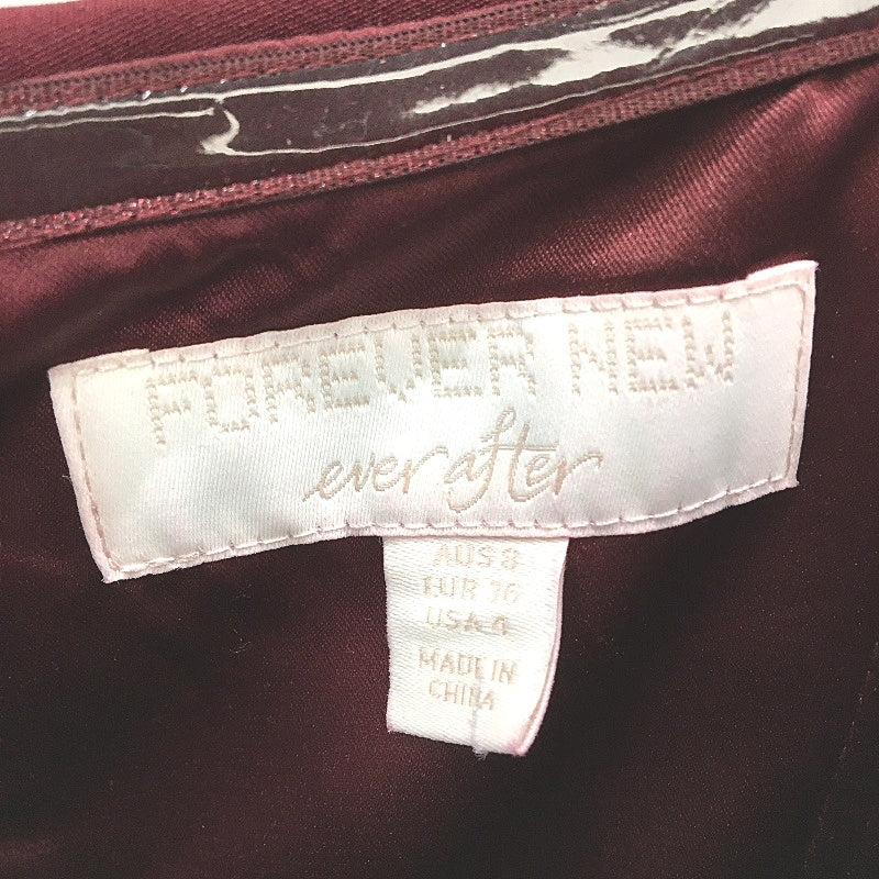 Forever New Burgundy Mermaid Cut Classy Formal Maxi Dress Ladies Size AU 8 NEW - Image 4