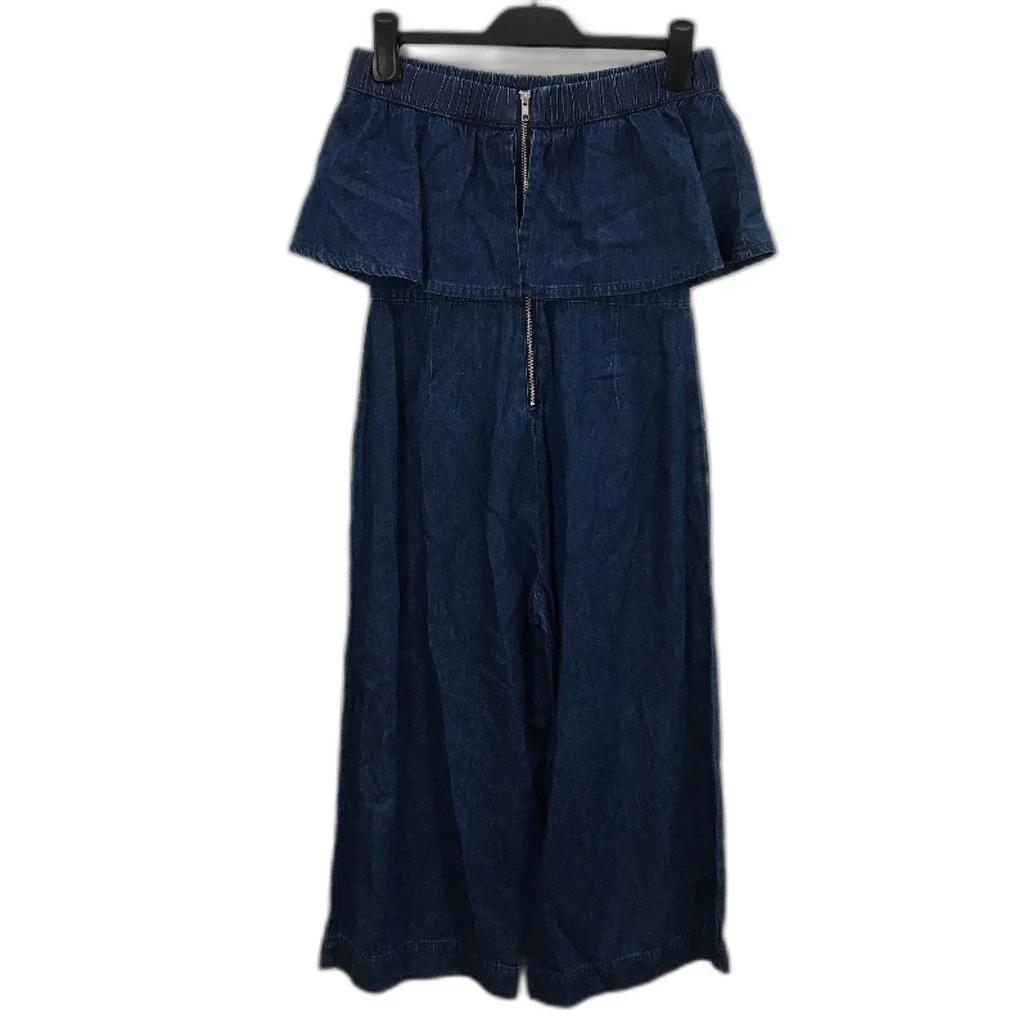 Forever New Dark Blue Denim Strapless Zip-Back Jumpsuit Ladies Size AU 10 NEW - Image 2