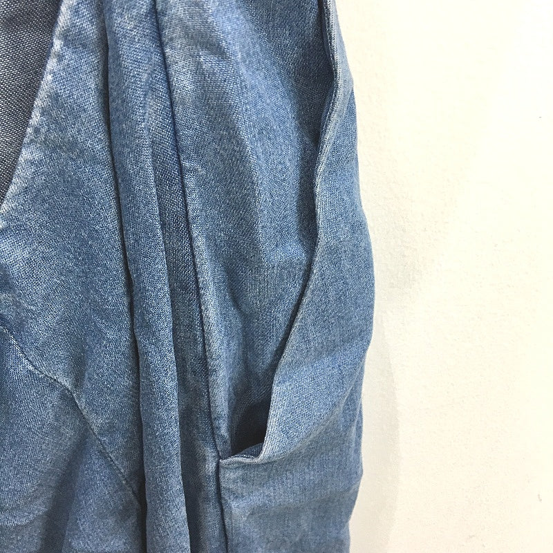 Forever New Blue Denim Open Tie-Back Ruffle Playsuit Ladies Size AU 16 NEW - Image 6