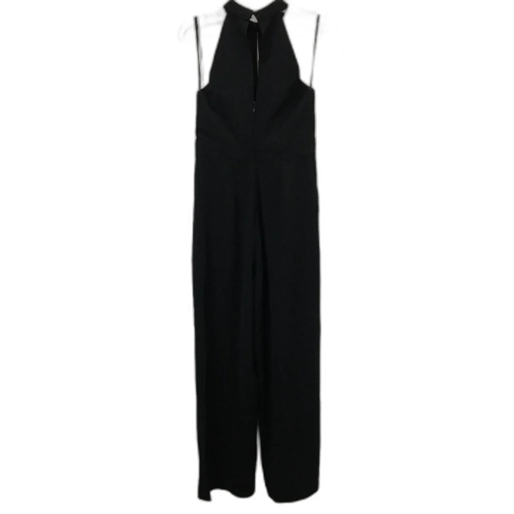 Ever New Black High Neck Plain Smooth Wide Leg Jumpsuit Ladies Size AU 8 NEW - Image 2
