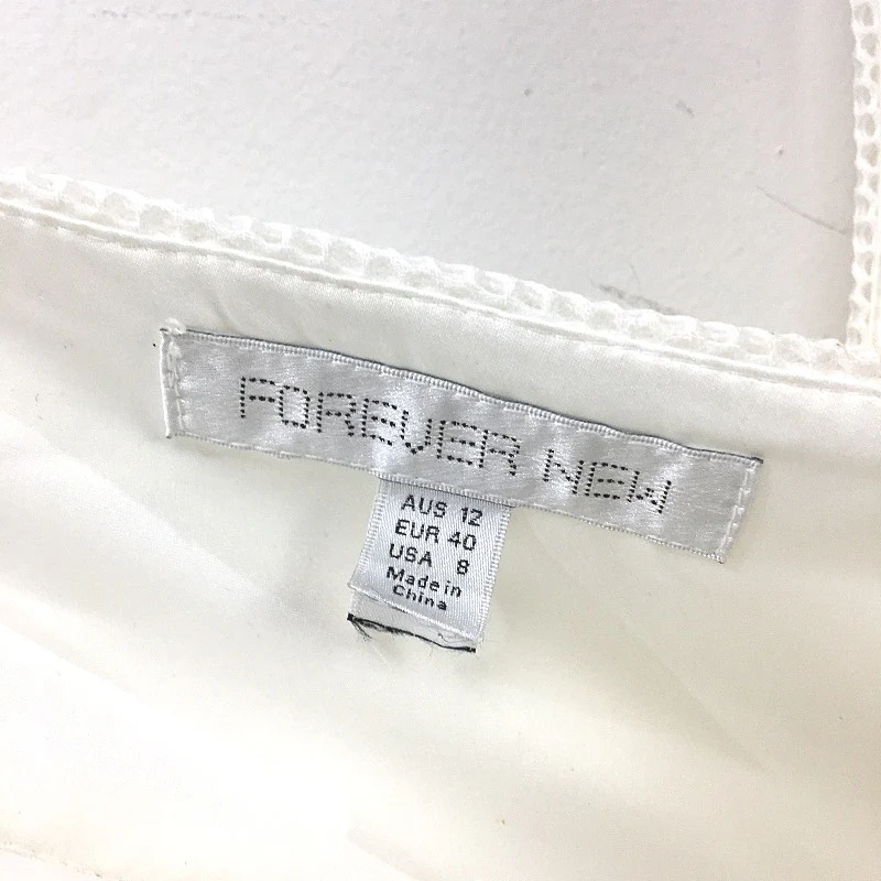 Forever New White Thick Mesh Cross Back A-Line Midi Dress Ladies Size AU 12 NEW - Image 4
