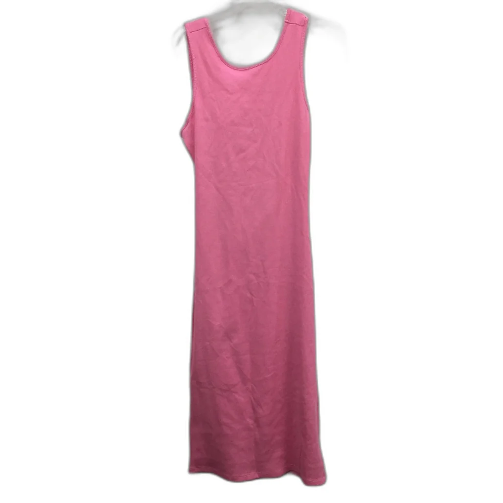Forever New Pink Twisted Open Back Ribbed Stretch Midi Dress Ladies Sz AU 16 NEW
