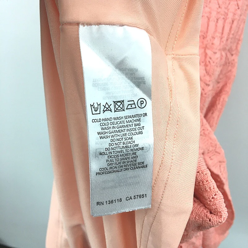 Forever New Peach One-Shoulder Knit Patterned Midi Dress Ladies Size AU 8/10 NEW - Image 4