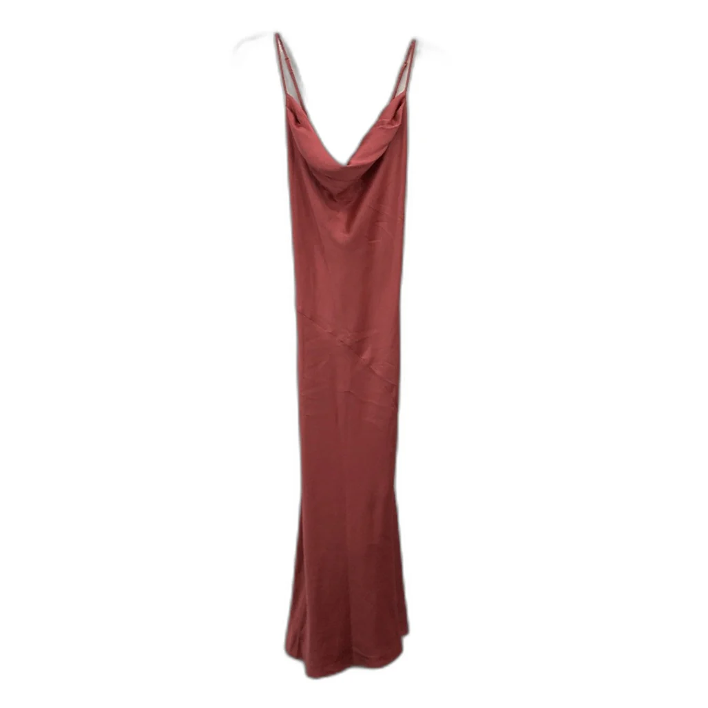 Ever New Rose Pink Cross Back Strap Satin Flowy Midi Dress Ladies Size AU 12 NEW