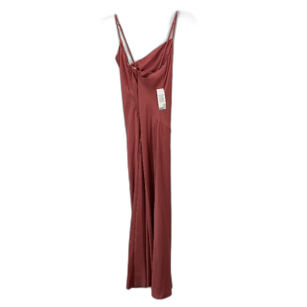 Ever New Rose Pink Cross Back Strap Satin Flowy Midi Dress Ladies Size AU 12 NEW - Image 2