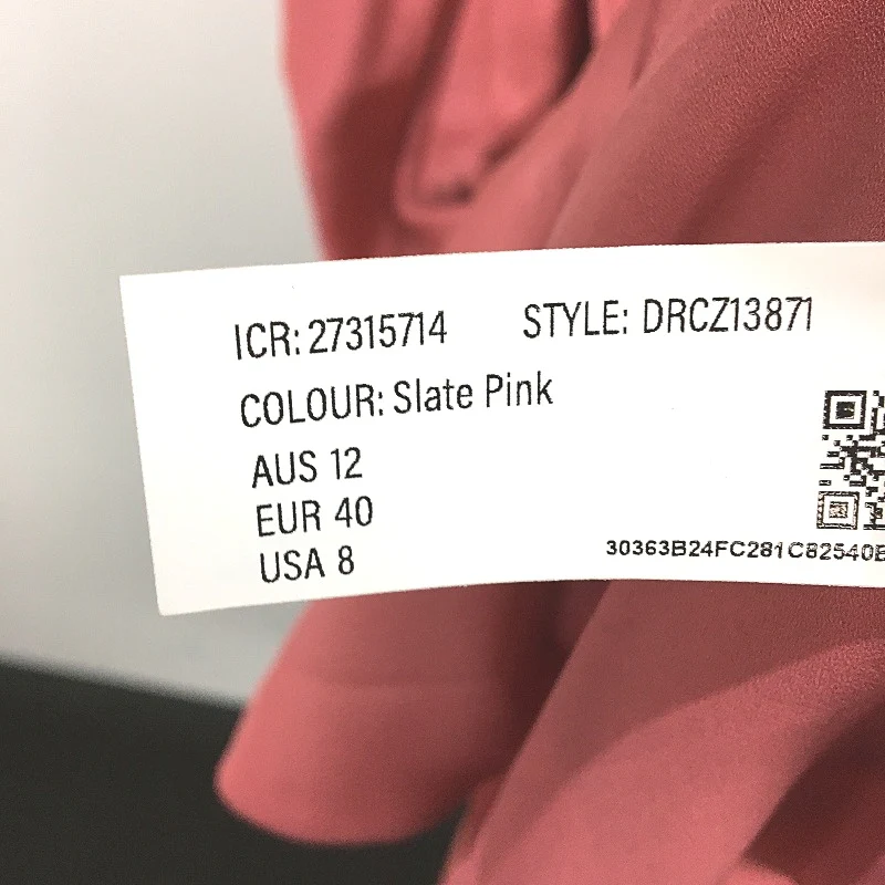 Ever New Rose Pink Cross Back Strap Satin Flowy Midi Dress Ladies Size AU 12 NEW - Image 5