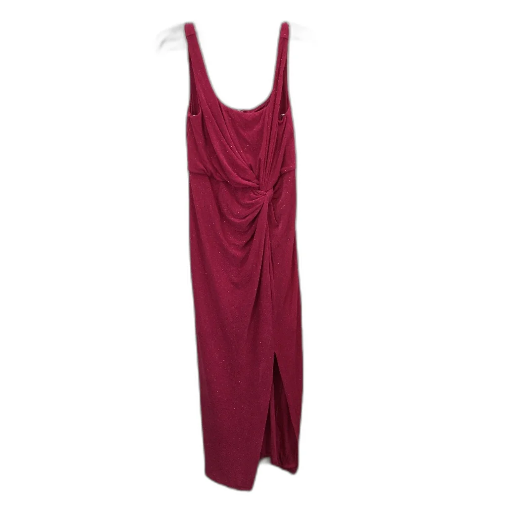 Forever New Pink Sparkly Knot Stretchy Bodycon Midi Dress Ladies Size AU 10 NEW