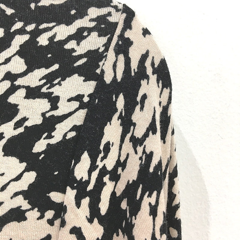 Mini Dress Black & Beige Patterned Stretchy Long Sleeve Ladies Size S/M NEW - Image 3