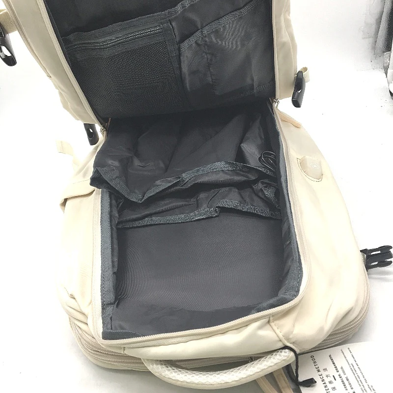 Outwalk Beige Extra Large Travel Backpack USB Charging Port Multipocket NEW - Image 8