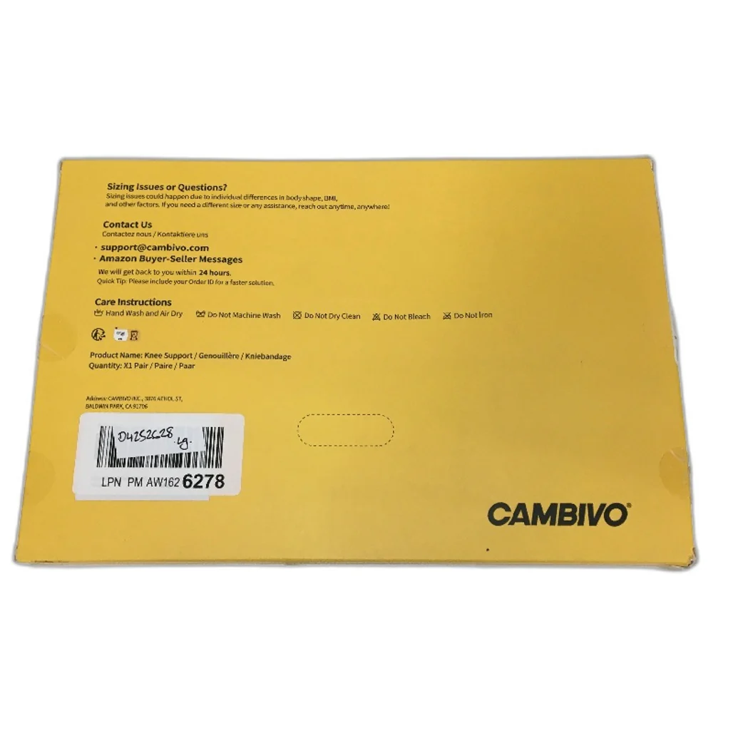 CAMBIVO 2 Pack Anti-Slip Sports Knee Compression Brace Support Size Large NEW - Image 2