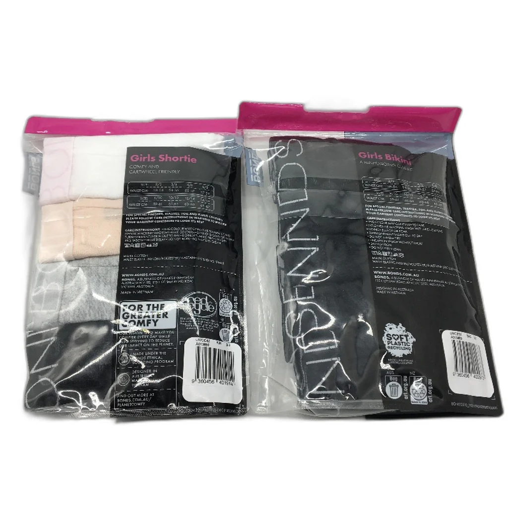 Bonds 9Pce Cotton Bikini Black Shortie Multicolour Underwear Girls Size 2-3 NEW - Image 2