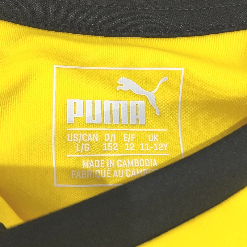 PUMA  LIGA  Jersey Cyber Yellow KidsTop TShirt Training Top Youth Size L 11-12Y - Image 5