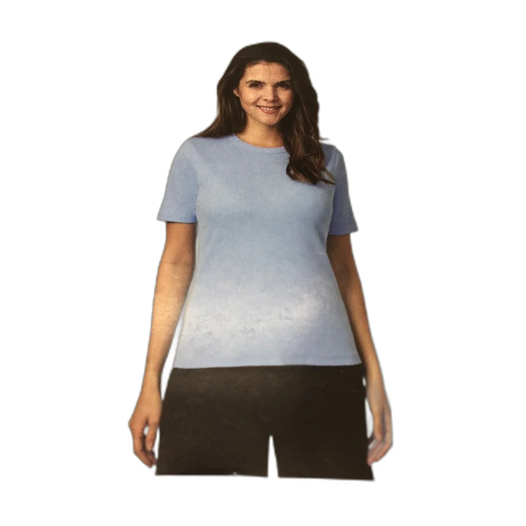 Serra 2Pce Cotton Blend Light Blue & Navy Tee & Singlet Pack Ladies Size 12 NEW - Image 3