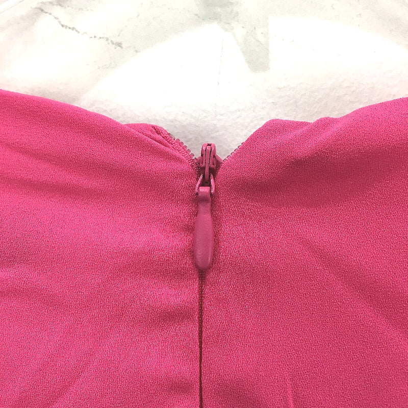 Forever New Pink Short Puffy Sleeve Flowy Midi Dress Ladies Size AU 16 NEW - Image 3
