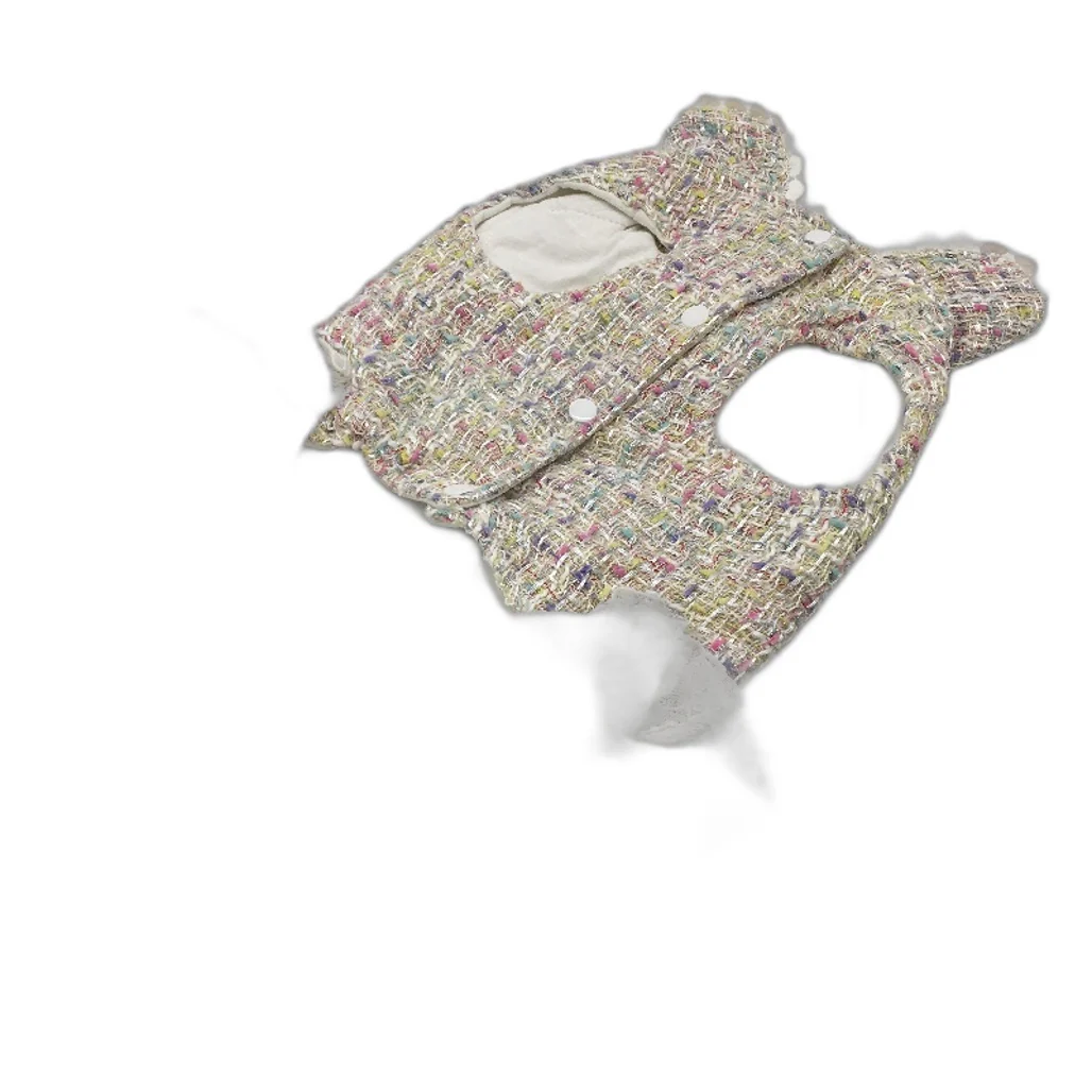 Chic Multicoloured Pastel Doggy Button Up Dress Up Dog Vest Tutu Size S - Image 2