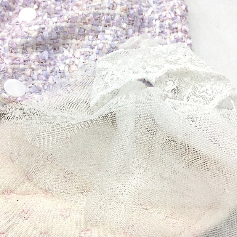 Chic Dog Pastel Purple Button Up Check Doggy Dress Up Vest Tutu Size XXS - Image 3
